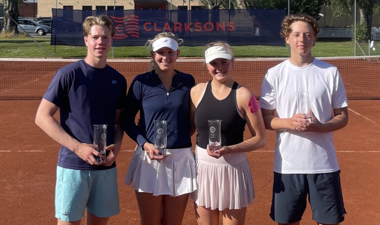 Vinnere Clarksons NM U19&U14 2025 Sandefjord - U19 Double jenter og U19 Mixed double